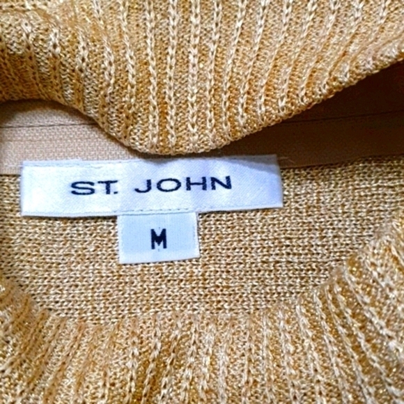 St. John Gold Shimmer Knitted Tank top - Picture 3 of 8